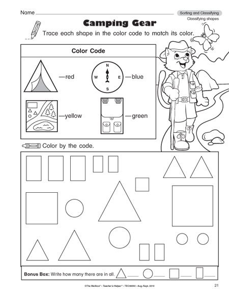 shape sort activity for kindergarten